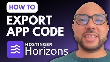 How to Export Your App Code in Hostinger Horizons Web App Builder (Step-by-Step Guide)