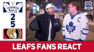 Cold Reception | Leafs Fans React | Leafs 2-5 Senators