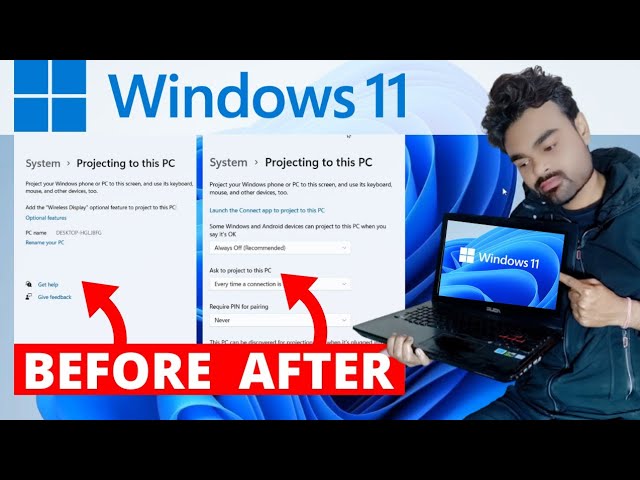 Projecting To This Pc Option Missing Windows 11 Problem Solution