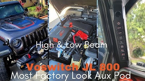 Jeep JL Voswitch JL 800 Functions & Review (High/Low Beam) Baja Design LP6, 4 backlight colors+More!