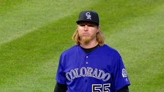 LAD@COL: Gray strikes out 10 Dodgers over five frames