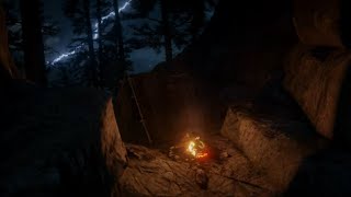 Take shelter from a thunderstorm in a cave | RDR 2 Ambience