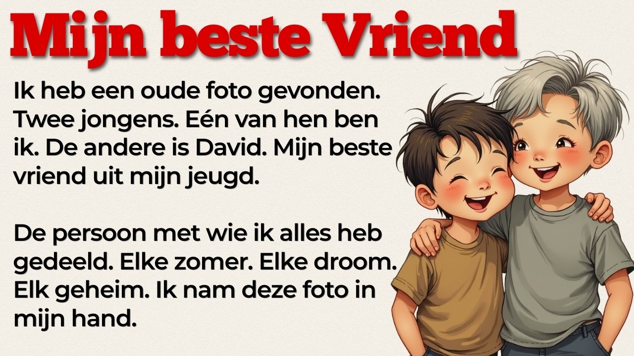 Ik vond een oude foto van mij en mijn beste vriend Dan. We waren onafscheidelijk, beloofden elkaar voor altijd vrienden te blijven. Toen verdween hij uit mijn leven. Geen ruzie, gewoon stilte....