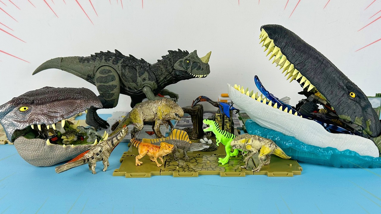 Mở Hộp Đầu Khủng Long Mosa Siêu To Đầu Khủng Long Đột Biến Mutadon Phòng Lab Khủng Long D-Rex Mới