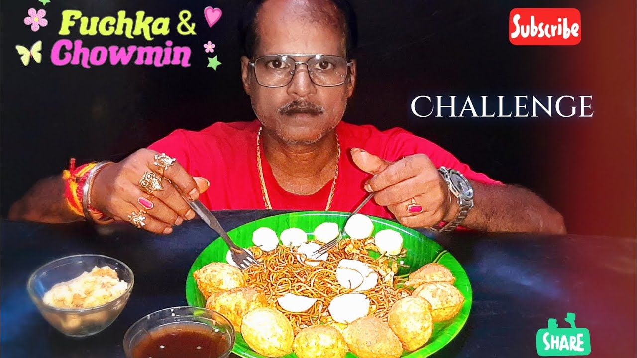 Delicious Fuchka Chaumin Eggs Salad Eating Challenge || Yummy Chaumin ...