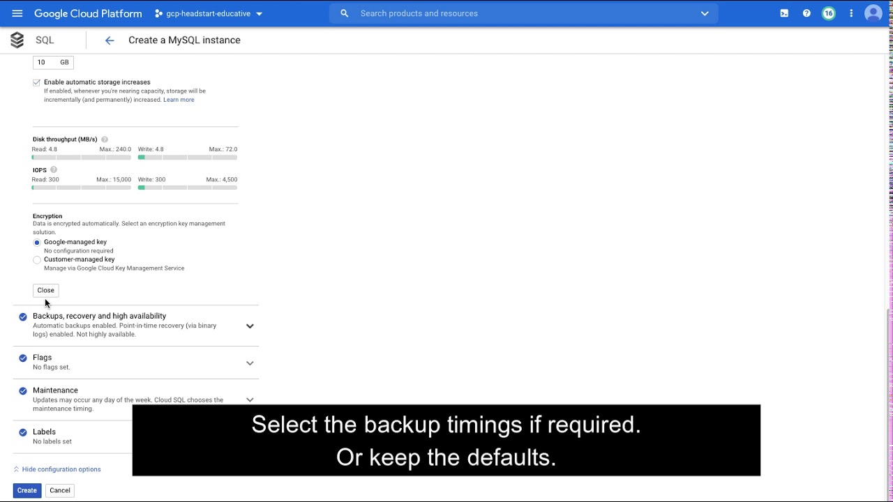 Creating Cloud SQL instance in GCP - YouTube