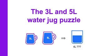 How to measure 4L water using 3L and 5L jug?