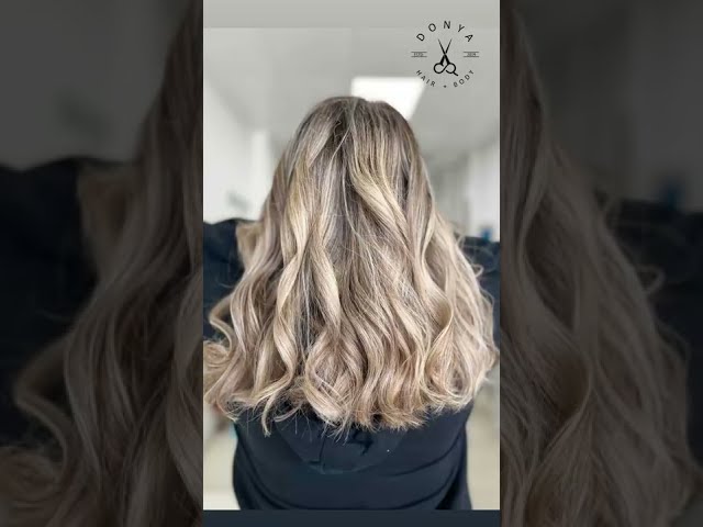 Sand blonde balayage at Donya Hair + Body, Richmond Hill