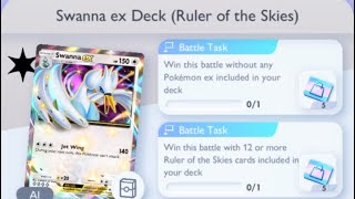 Pokémon TCG Pocket - Swanna ex Deck (Ruler of the Skies) | Rarity Mission