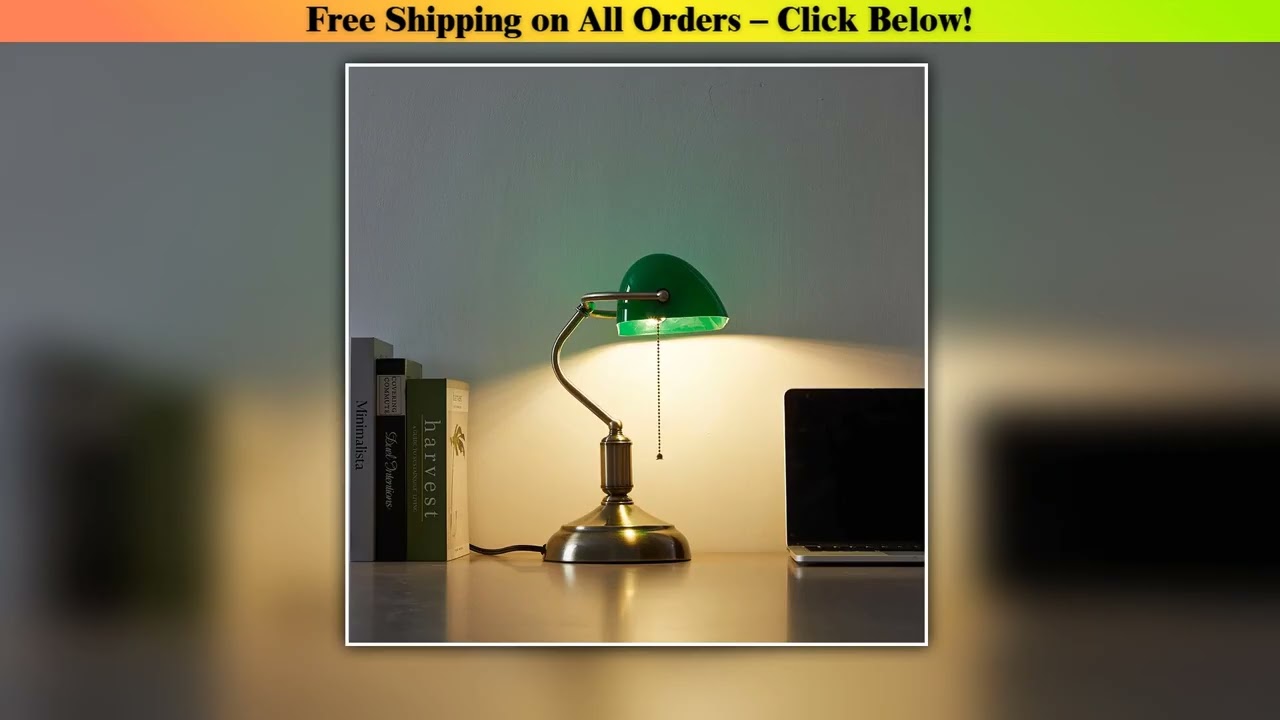 Modern bank desk lamp with US plug pull switch acrylic lampshade without light bulb very suitable
