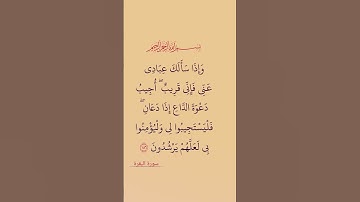 ايه 186 من سوره البقره