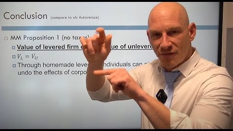 Lecture 3: Intro to capital structure (Modigliani & Miller)