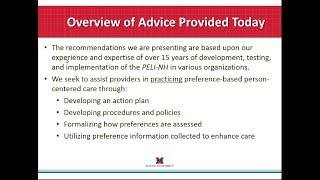 Preferences for Everyday Living Inventory (PELI) FAQs Webinar 9-2016