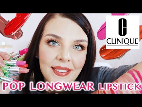 Clinique POP LONGWEAR Lipstick | Satin, Matte, Shine | Review, Swatches
