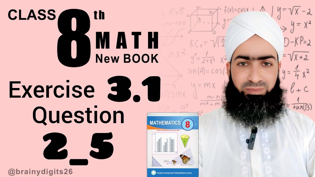 Class 8 | Maths | Ch #3 | Ex #3.1 | Q