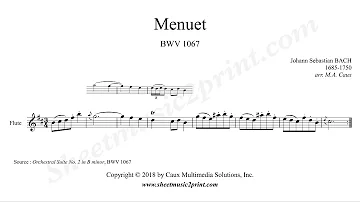 Bach : Menuet BWV 1067 - Flute