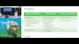 DEVNET 1165 - Intercloud Federation Model