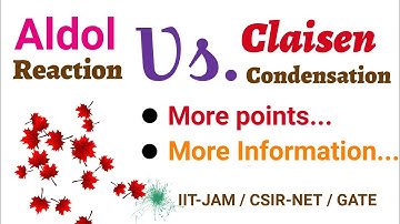 Aldol Reaction/Condension Vs. Claisen Condensation /JAM/NET/GATE.