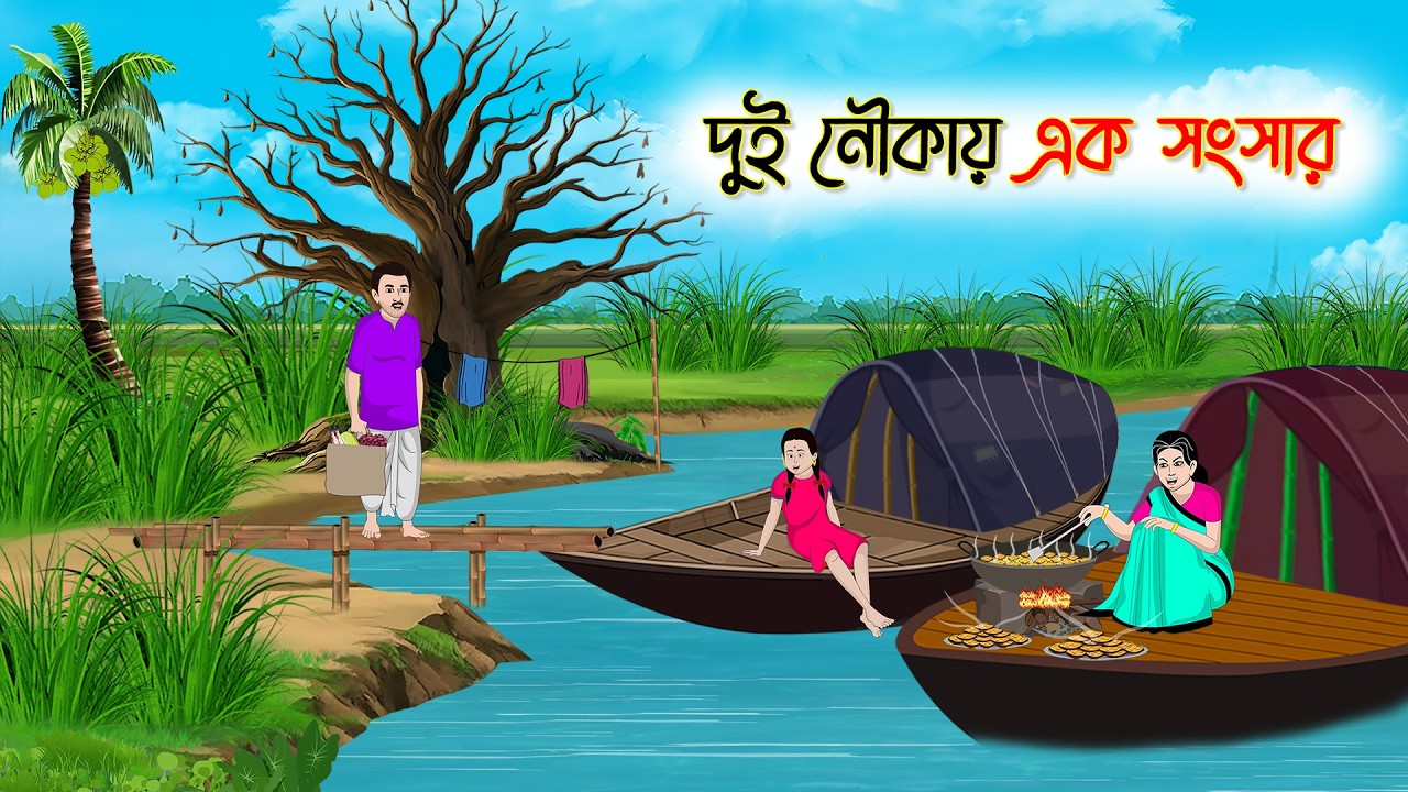 দুই নৌকায় এক সংসার | Bengali Moral Stories Cartoon | Bangla Golpo | Thakumar Jhuli