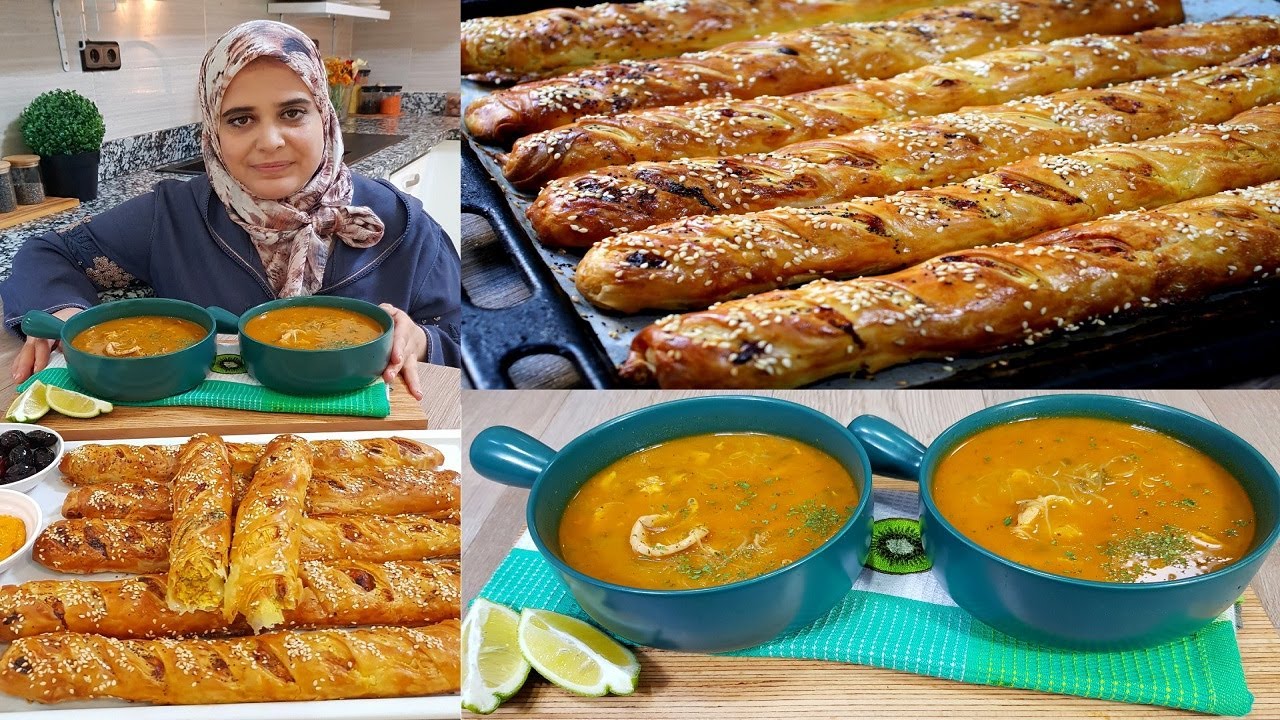 سر شوربة السمك ديال المطاعم الكبرى مع مملحات مقرمشة بعجينة المسمن