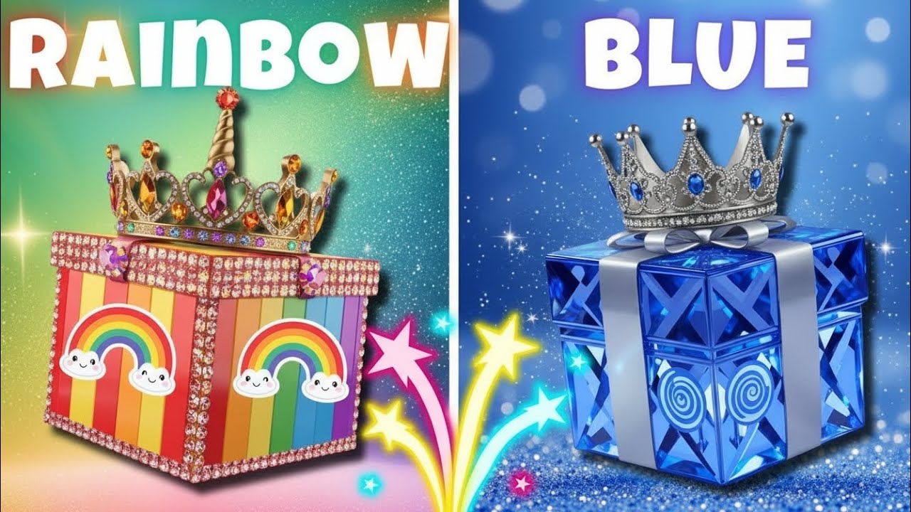 Choose your gift 😍🎁😱|| 2 gift box challenge|| Unicorn & Blue 💙 🦄