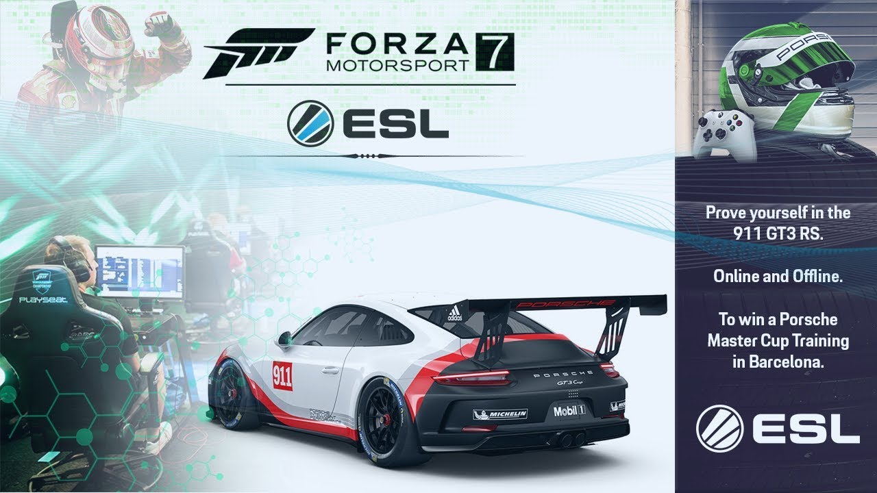 Melhores Momentos [ Porsche 911 GT3 | ESL Racing ] Forza 7