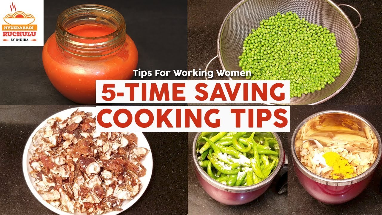 5 TIME SAVING COOKING TIPS | AMAZING KITCHEN TIPS  & TRICKS | NEW COOKING TIPS FOR WORKING WOMEN | Hyderabadi Ruchulu