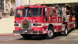 LAFD Light Force 11 and Engine 11 (Reserve) Responding