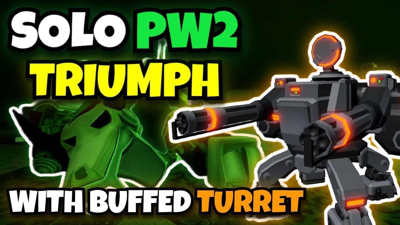 SOLO Polluted Wastelands 2 TRIUMPH With BUFFED TURRET | Roblox TDS