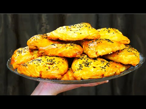 САМСА. Пошаговый рецепт в духовке из слоёного теста своими руками.