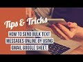 Send bulk text messages to mobile number by using gmail google sheet.