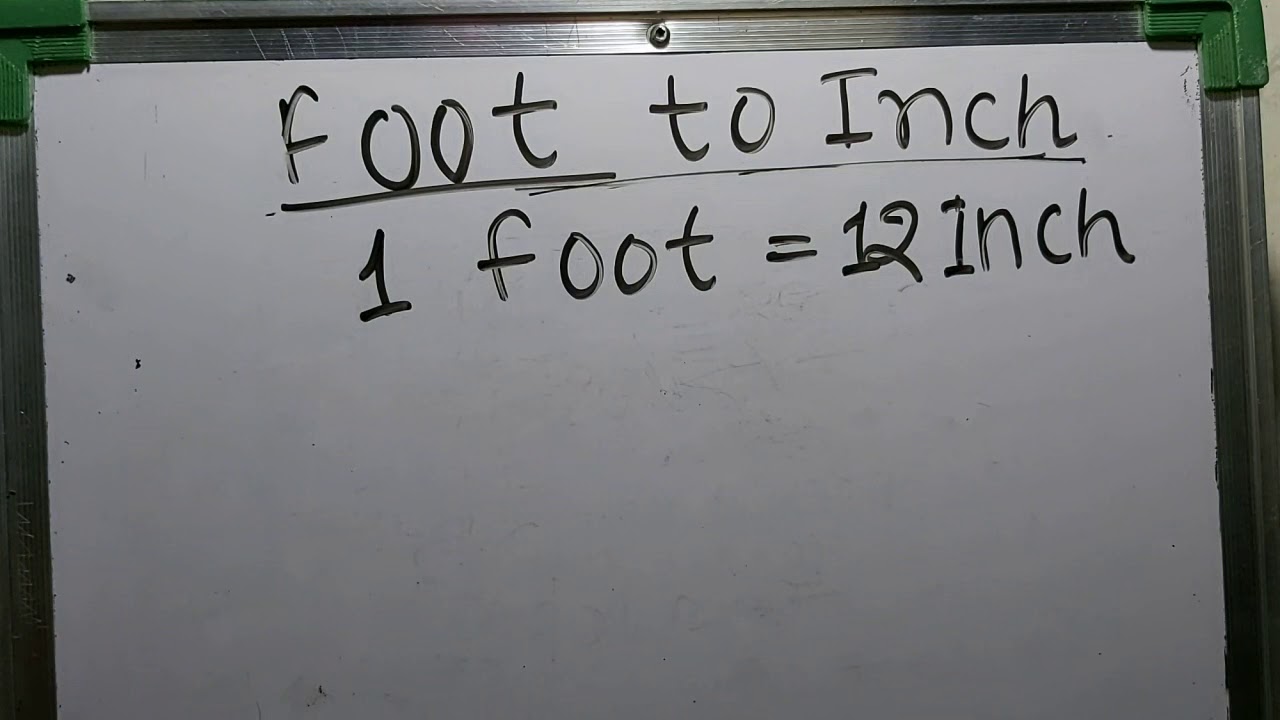 Foot to Inch in Hindi - YouTube