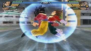 Goku SSJ4 And Vegeta SSJ4 Fusion (Potara) | Vegetto Super Saiyan 4 | DBZ Tenkaichi 3 (MOD)