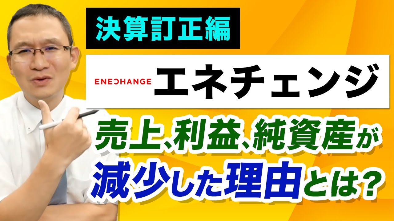 ENECHANGE(4169) 決算訂正編】～売上・利益・純資産が減少した理由とは