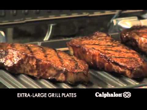 Calphalon Stainless Steel Electric Indoor Grill with Removable Plate