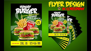 HOW TO MAKE BURGER FLYER DESIGN | CORELDRAW | FARHAN FAYEZ