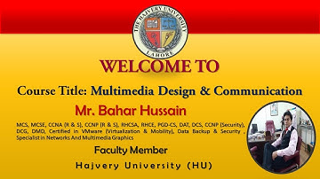 Multimedia Communication (Sound And Video Production & Editing) By Mr. Bahar into Urdu/Hindi