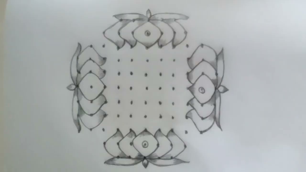 11*5*5  dots rangoli 🌻l#art #dailyrangoli #rangoli #easyrangoli #muggulu #simplerangoli #viral 