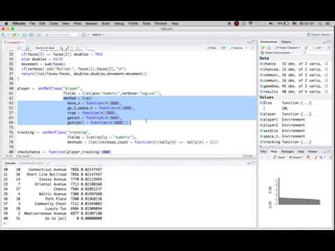 R Tutorial 39: Simulate Monopoly (board game) in R using setRefClass