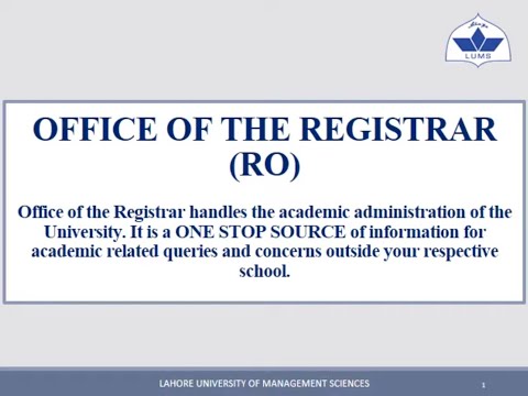 OFFICE OF THE REGISTRAR ZAMBEEL TUTORIAL