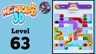 Meowesacoe 3D level 63   solution and walkthrough 