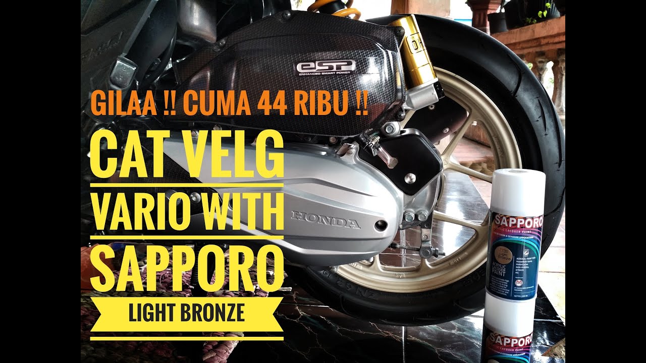 Modif Vario Cat  Velg  Vario dengan Sapporo Light Bronze 