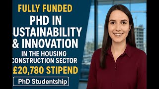 🎓 Fully Funded PhD in Sustainable Housing & Modern Construction | £20,780 Stipend | 2025 #education