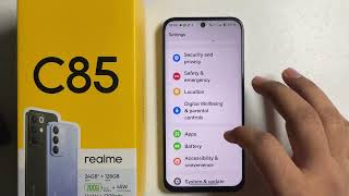 Realme C85/C85 Pro: How to disable Developer Options