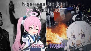Nope your too late i already died - Uzawa Reisa and Kurosaki Koyuki A.I Cover | Blue Archive Meme