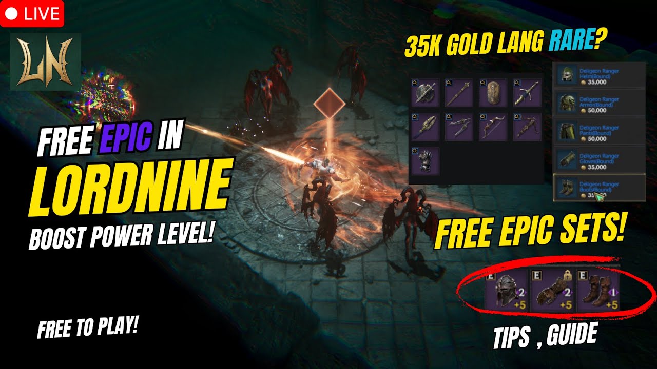 LORDNINE : INFINITE CLASS | Free Epic Items! 35k Gold Rare? ( Tagalog )