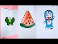 12 types of easy drawing | Easy colourful drawing tutorials for kids | easy cool art ideas