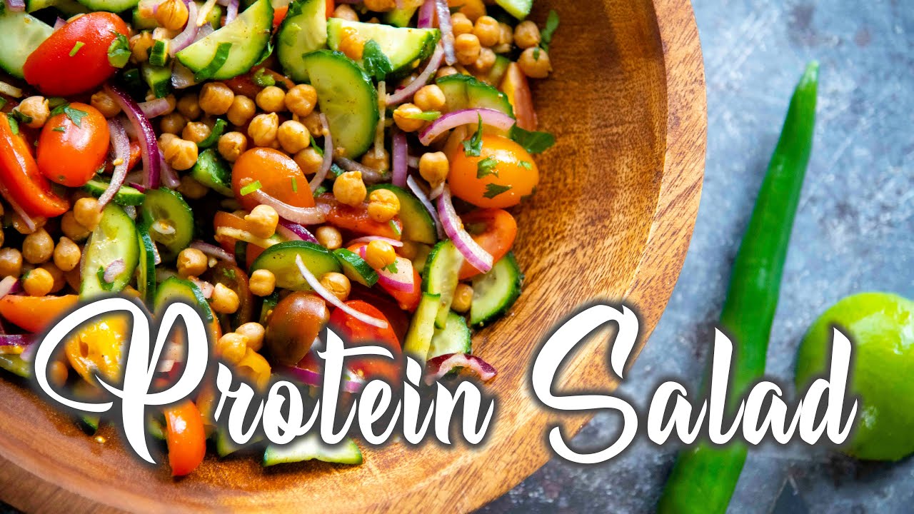 Protein salad, Recipes for weight loss, chickpea salad ! YouTube