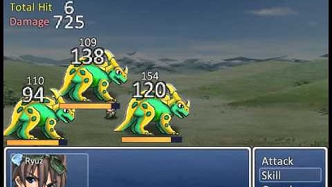 RPG MAKER VX ACE - My character Ultimate Skill animation (Tornado Rage)