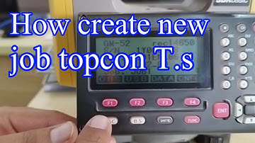 How to create new job in topcon total station / topcon total station mai new job kis tarah bnatay ha